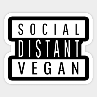 Funny Social Vegan Distancing Sticker